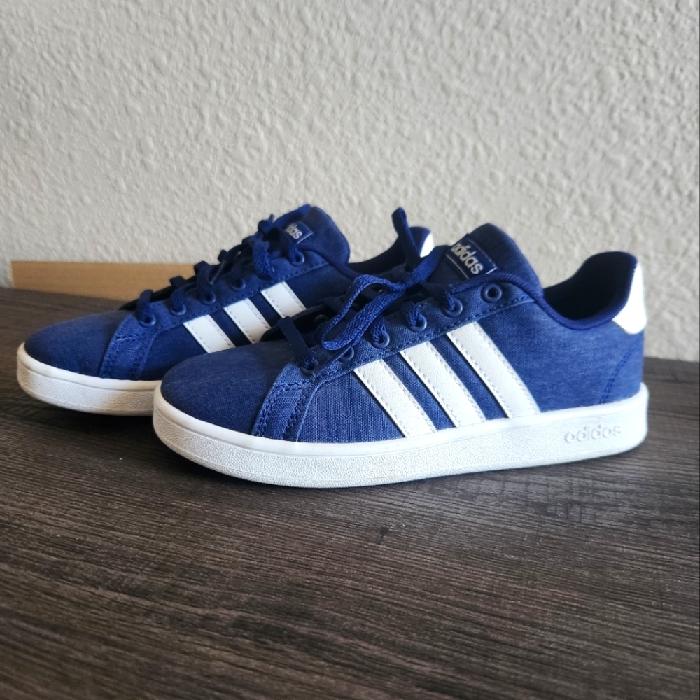 Brand new, navy blue adidas kids shoes